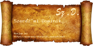 Szerémi Dominik névjegykártya