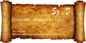 Szerémi Dominik névjegykártya