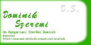 dominik szeremi business card