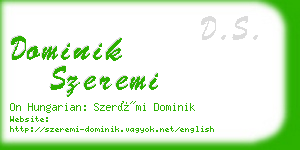 dominik szeremi business card